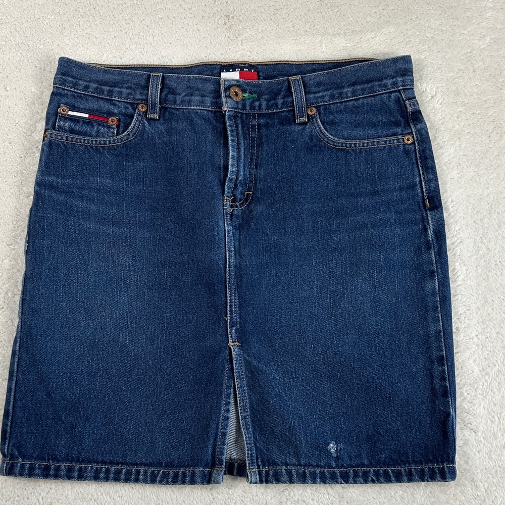 Tommy Hilfiger skirt mini dark Blue Denim